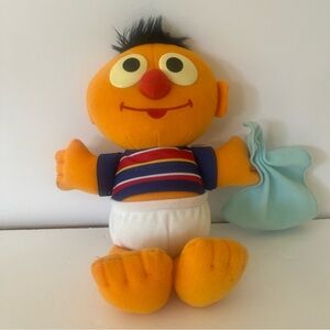 Sesame Street Orange Plush Toy with Striped Shirt